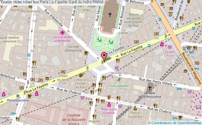 plan Hôtel Ibis Paris La Fayette Gare Du Nord PARIS