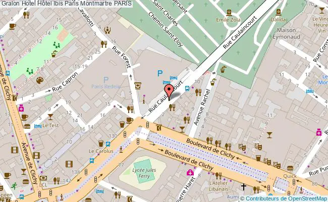 plan Hôtel Ibis Paris Montmartre PARIS