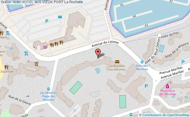 plan Hotel Ibis Vieux Port La Rochelle