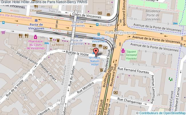 plan Hôtel Jardins De Paris Nation-bercy PARIS