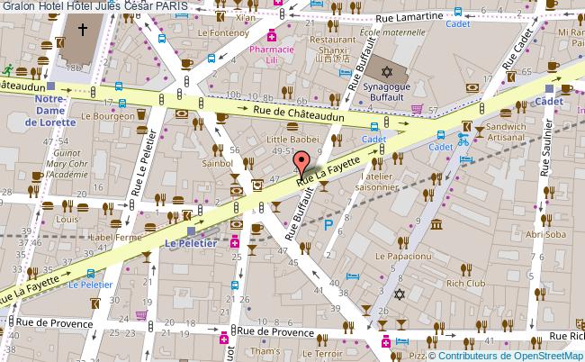 plan Hôtel Jules César PARIS