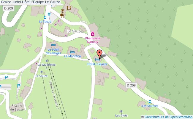 plan Hôtel L'Équipe Le Sauze