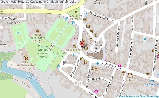 plan Hôtel La Capitainerie Châteauneuf-sur-Loire