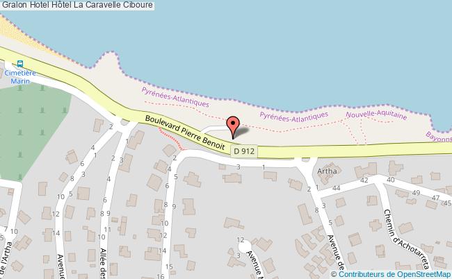 plan Hôtel La Caravelle Ciboure