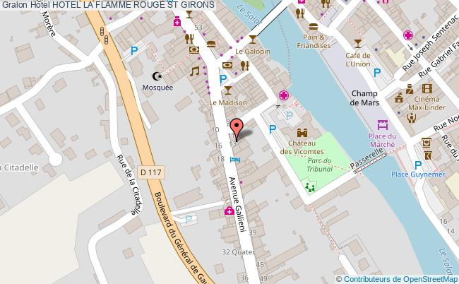 plan Hotel La Flamme Rouge ST GIRONS