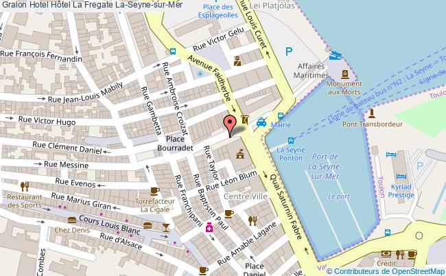 plan Hôtel La Fregate La-Seyne-sur-Mer