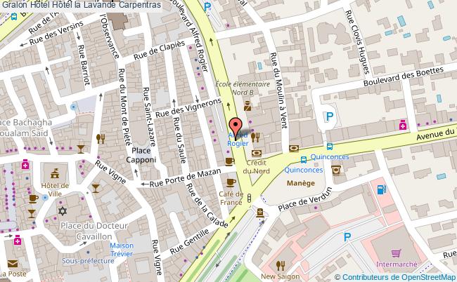 plan Hôtel La Lavande Carpentras