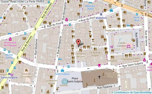 plan Hôtel La Perle PARIS