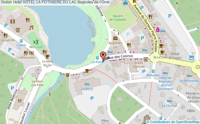 plan Hotel La Potiniere Du Lac Bagnoles-de-l'Orne