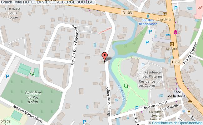 plan Hotel La Vieille Auberge SOUILLAC