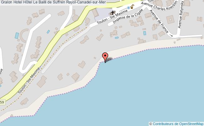 plan Hôtel Le Bailli De Suffren Rayol-Canadel-sur-Mer