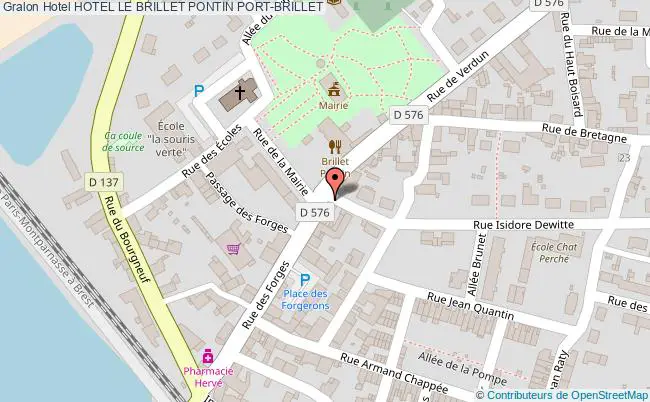 plan Hotel Le Brillet Pontin PORT-BRILLET
