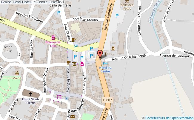 plan Hotel Le Centre Gramat