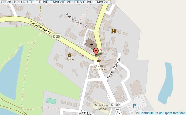 plan Hotel Le Charlemagne VILLIERS-CHARLEMAGNE