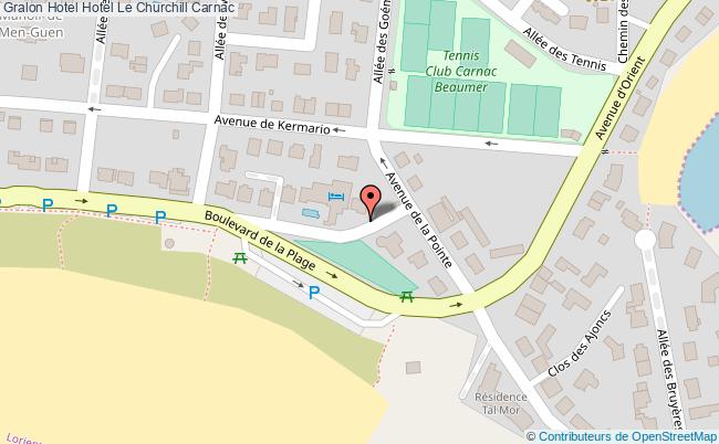 plan Hotel Le Churchill Carnac