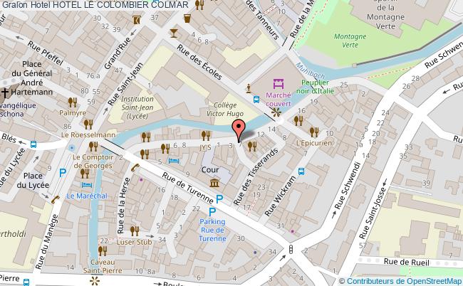 plan Hotel Le Colombier COLMAR