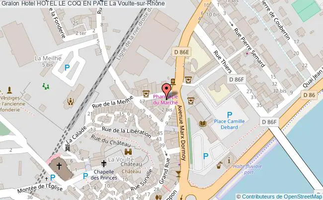 plan Hotel Le Coq En Pate La Voulte-sur-Rhône