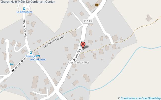 plan Hôtel Le Cordonant Cordon