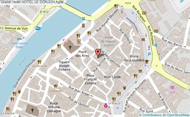 plan Hotel Le Donjon Agde