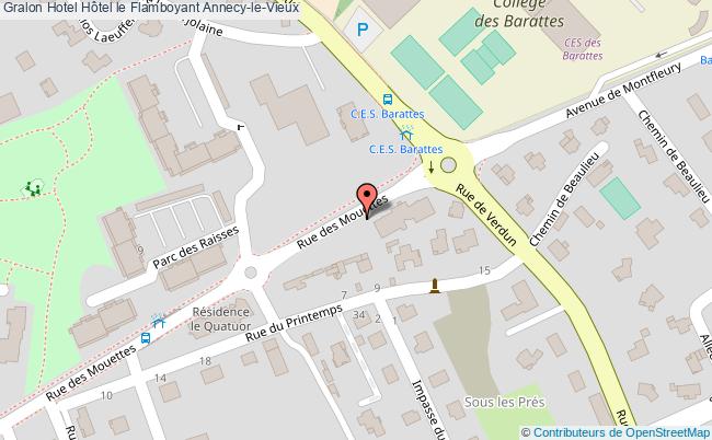 plan Hôtel Le Flamboyant Annecy-le-Vieux