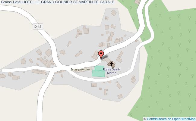 plan Hotel Le Grand Gousier ST MARTIN DE CARALP
