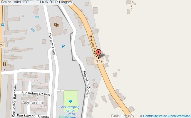 plan Hotel Le Lion D'or Langres