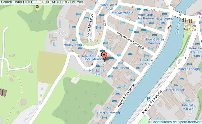 plan Hotel Le Luxembourg Lourdes