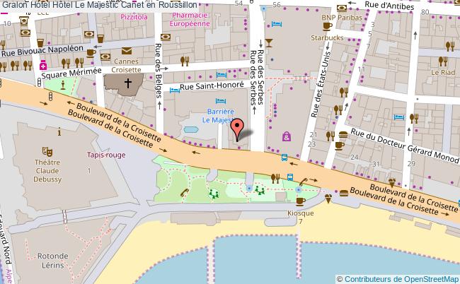 plan Hôtel Le Majestic Cannes