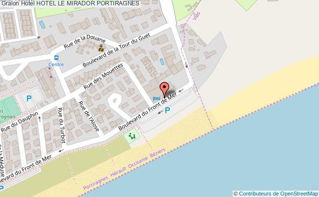 plan Hotel Le Mirador PORTIRAGNES