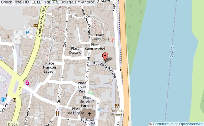 plan Hotel Le Prieure Bourg-Saint-Andéol