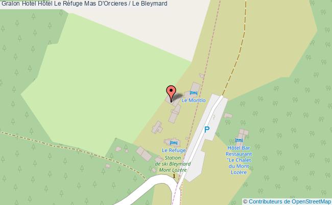 plan Hôtel Le Réfuge Mas D'Orcieres / Le Bleymard