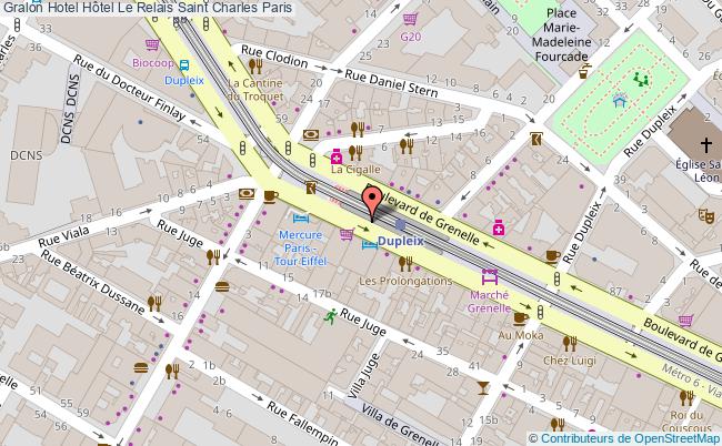 plan Hôtel Le Relais Saint Charles Paris