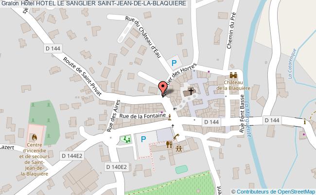plan Hotel Le Sanglier SAINT-JEAN-DE-LA-BLAQUIERE