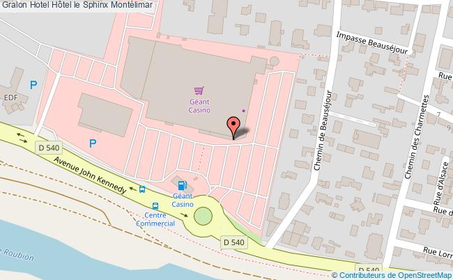 plan Hôtel Le Sphinx Montélimar