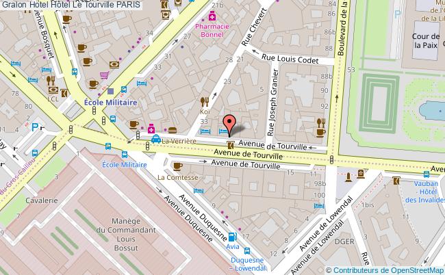 plan Hôtel Le Tourville PARIS