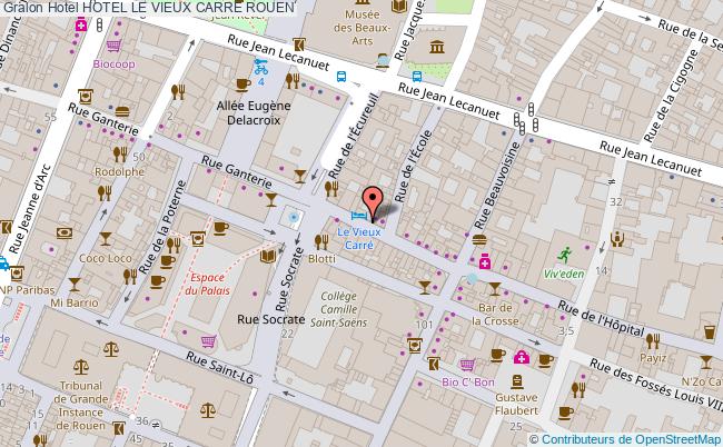 plan Hotel Le Vieux Carre ROUEN