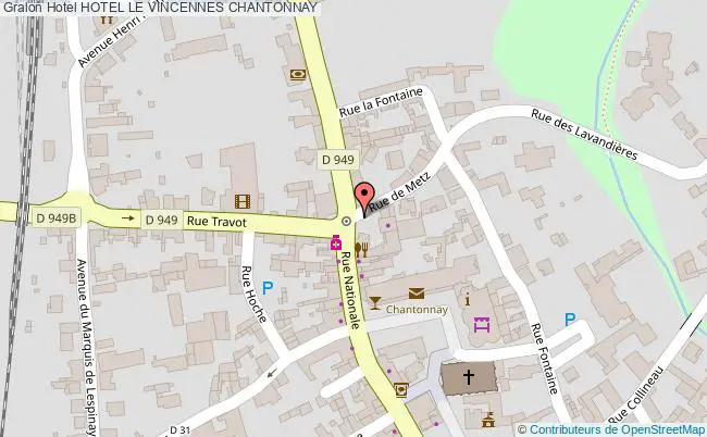 plan Hotel Le Vincennes CHANTONNAY