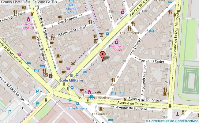 plan Hôtel Le Walt PARIS