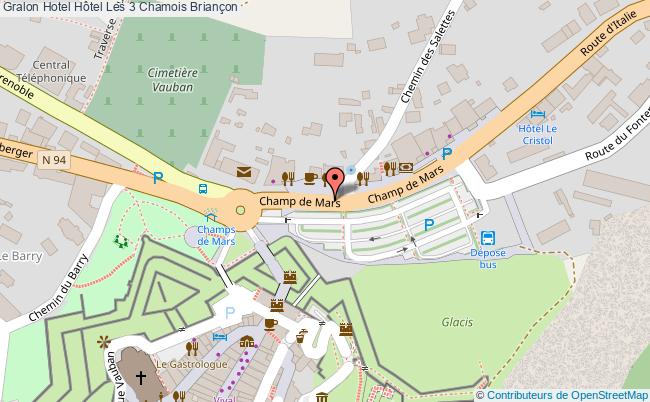 plan Hôtel Les 3 Chamois Briançon