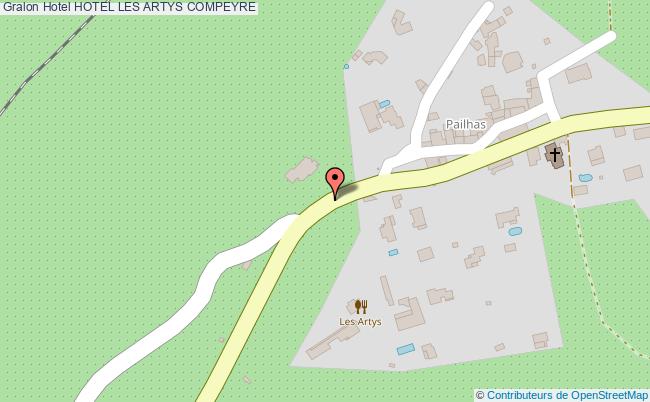 plan Hotel Les Artys COMPEYRE
