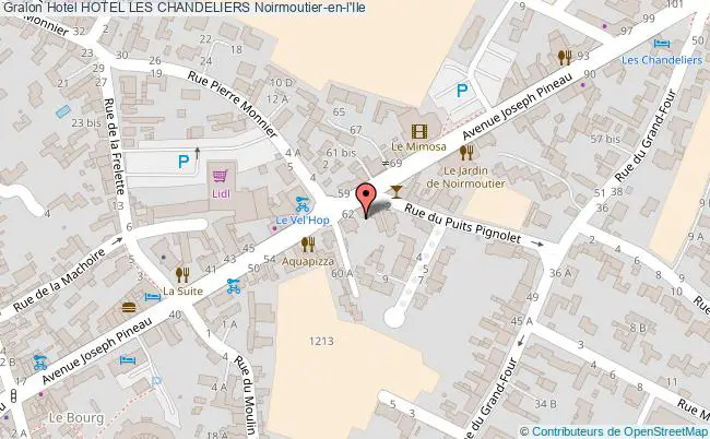 plan Hotel Les Chandeliers Noirmoutier-en-l'Ile