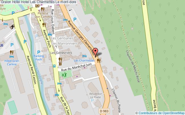 plan Hotel Les Charmettes Le mont-dore