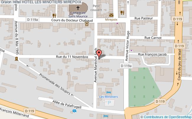 plan Hotel Les Minotiers MIREPOIX