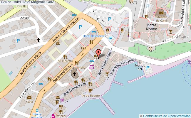 plan Hotel Magnolia Calvi