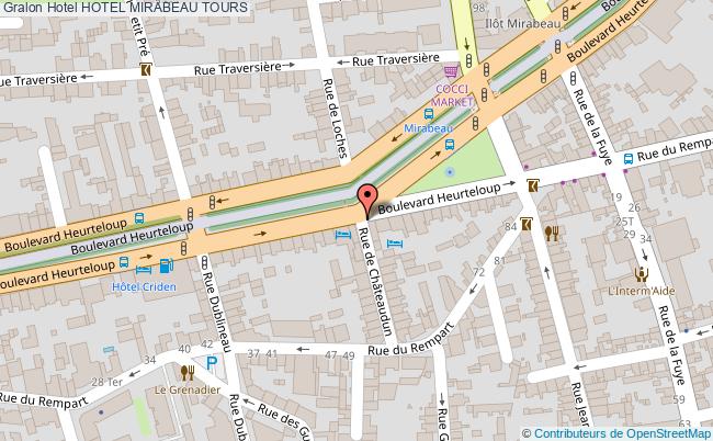 plan Hotel Mirabeau TOURS