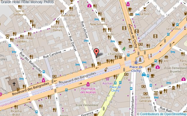 plan Hôtel Moncey PARIS