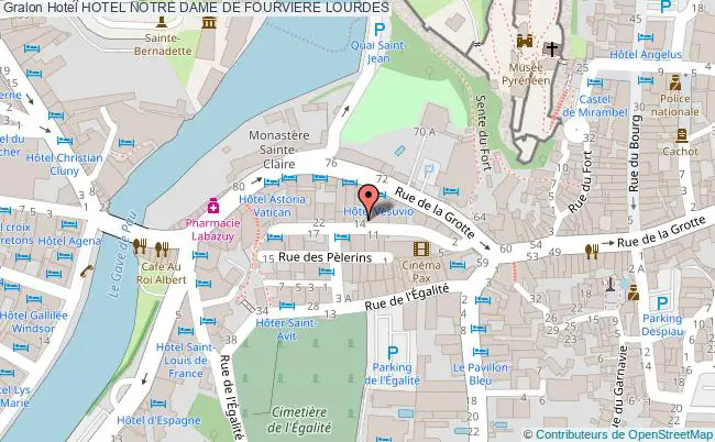 plan Hotel Notre Dame De Fourviere LOURDES
