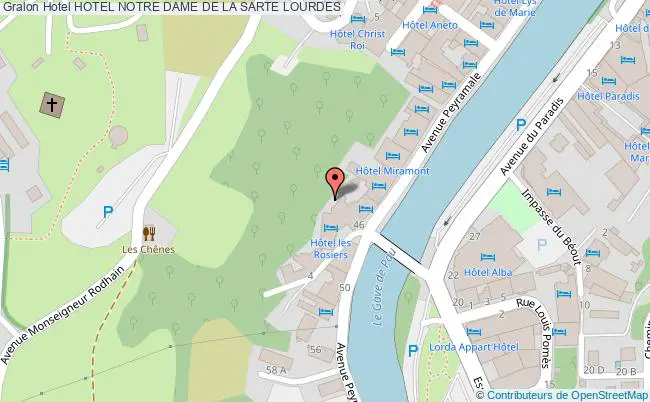 plan Hotel Notre Dame De La Sarte LOURDES