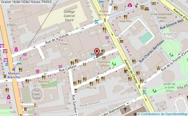plan Hôtel Novex PARIS