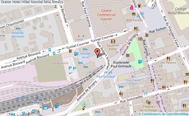plan Hôtel Novotel Atria Annecy